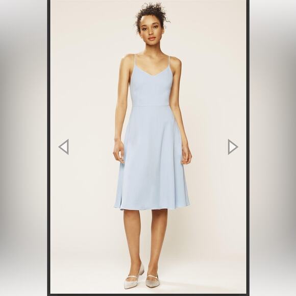 SJP by Sarah Jessica Parker fit and flare dress blue wedding semi formal - Picture 2 of 11